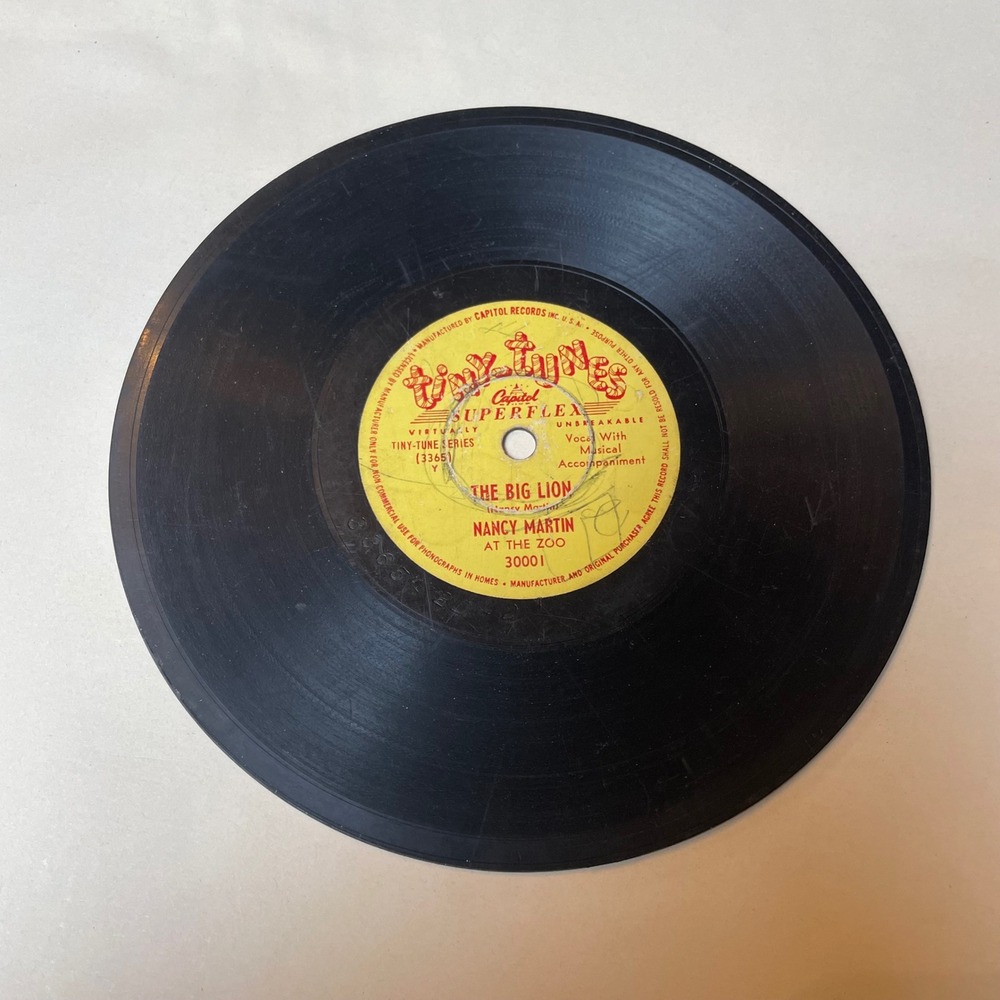 Nancy Martin At The Zoo 7" Vinyl Record Tiny-Tunes Superflex Capitol 30001